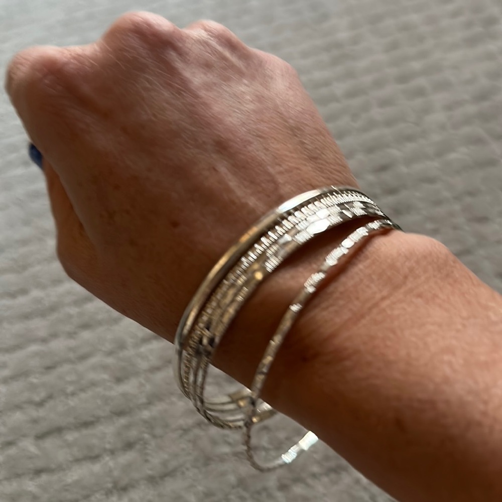 Silver bangles